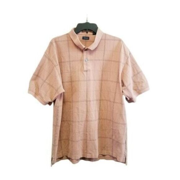 IZOD Mens Sz XL Pink Black Short Sleeve Polo Shirt - Picture 5 of 8